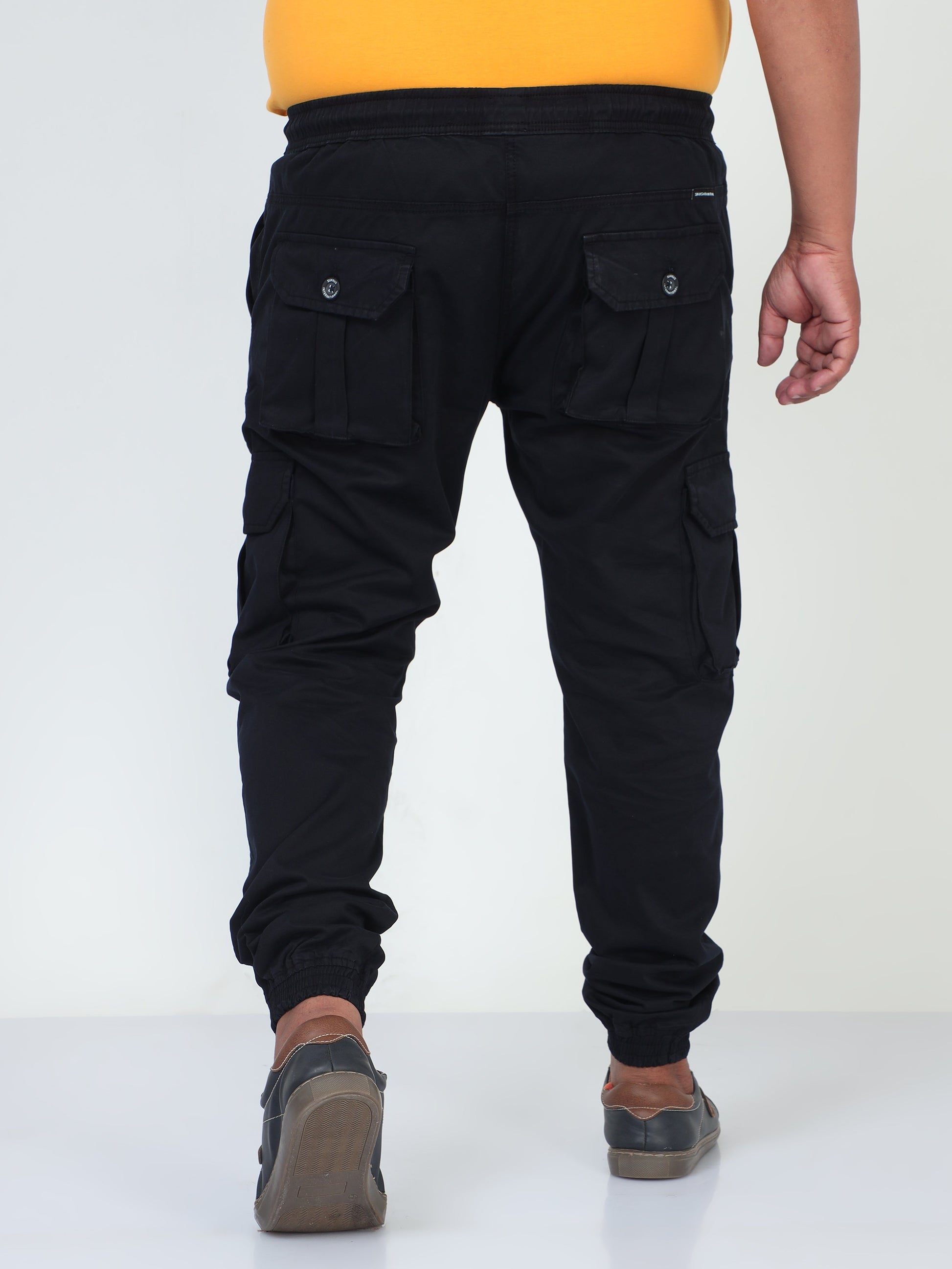 Deep Cove Blue Plus Size Men Cargo Joggers