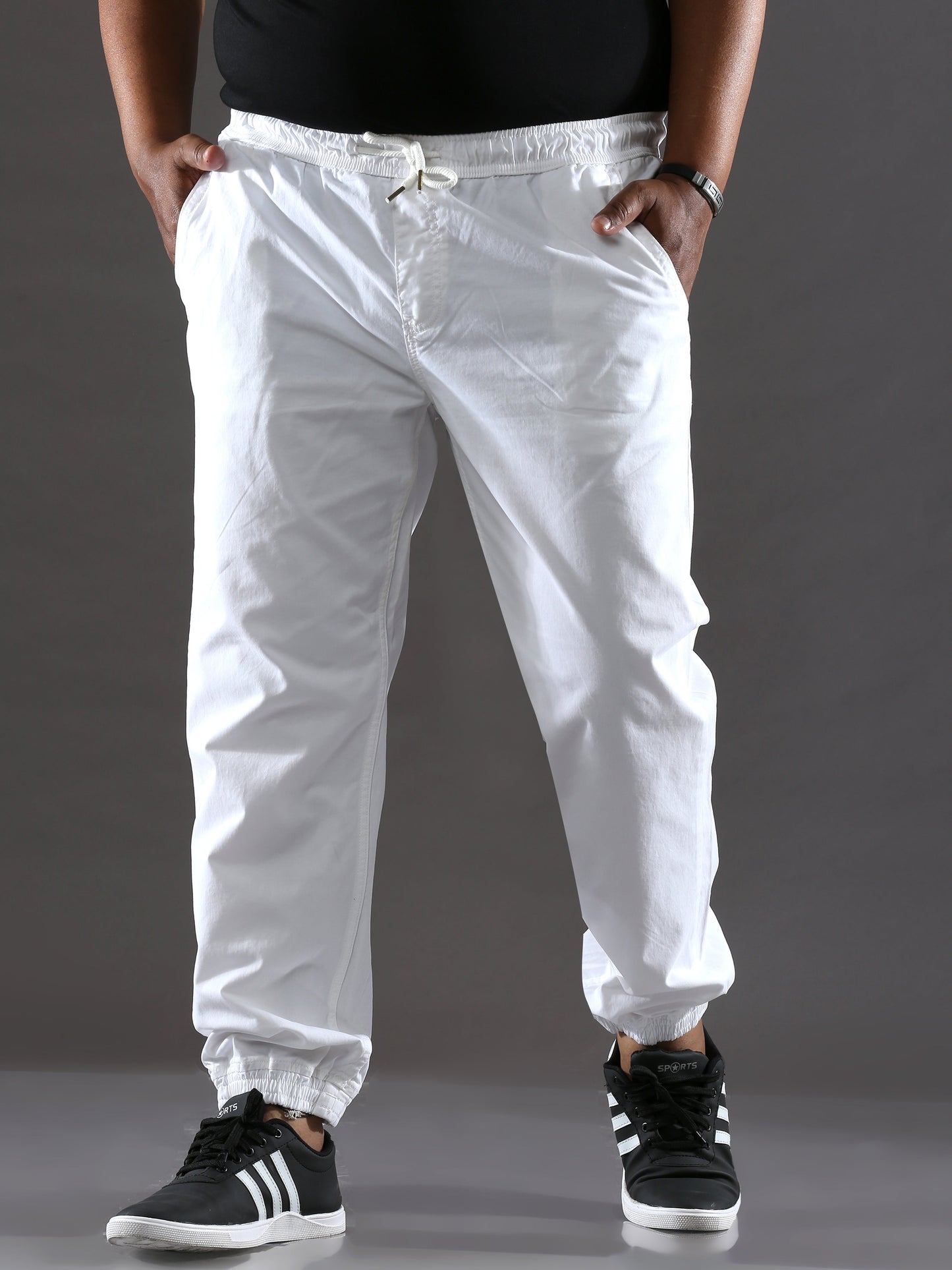 Plus Size White Goose Jogger